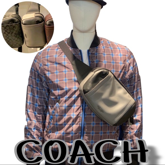 Coach Other - Coach Graham Leather Utility Gray/Black Bling Bag